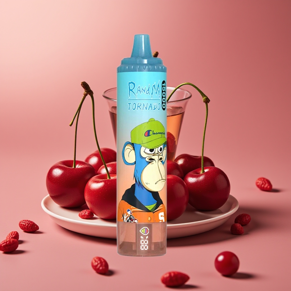 Fumot RandM Tornado 15000 Puffs 25ml 850mAh Kirsebær Cola Mesh Coil
