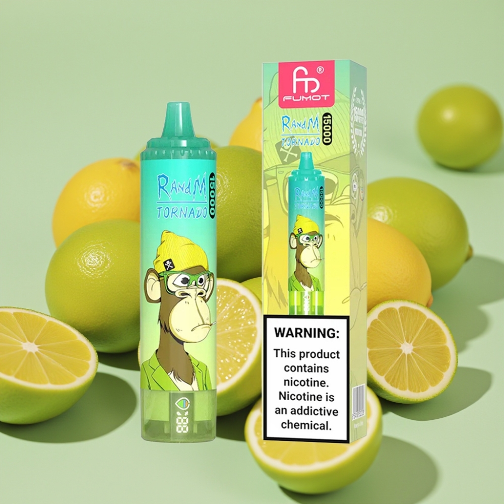 Fumot RandM Tornado 15000 Puffs 25ml 850mAh Mesh Coil Citron Lime