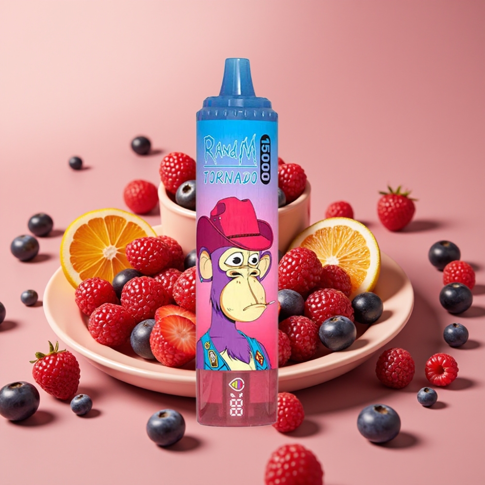 Fumot RandM Tornado 15000 Puffs 25ml 850mAh Type-C Blandet Bær Mesh Coil