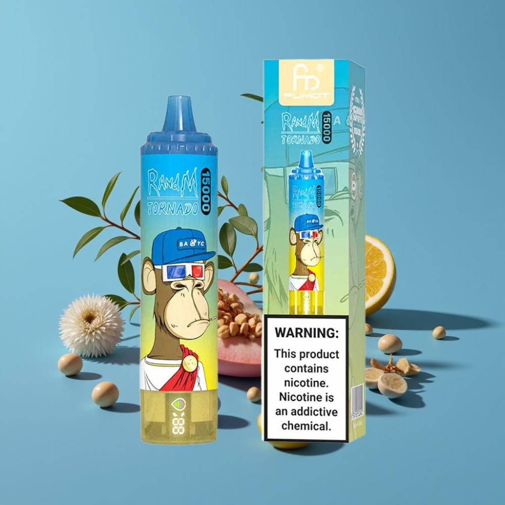 Fumot RandM Tornado 15000 Puffs 25ml 850mAh Type-C Hr. Blå