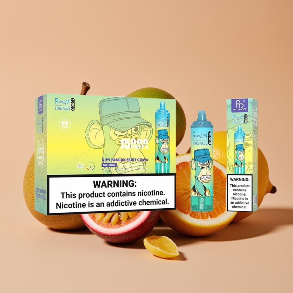 Fumot RandM Tornado 15000 Puffs 25ml 850mAh Type-C Kiwi Passionsfrugt Guava