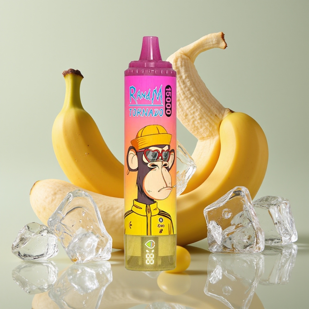 Fumot RandM Tornado 15000 Puffs 25ml Bananis Is Mesh Coil Type-C