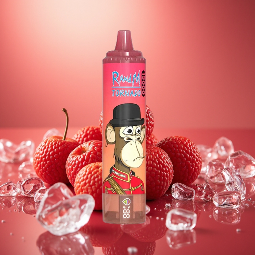 Fumot RandM Tornado 15000 Puffs 25ml Rød Energi Is Mesh Coil Type-C