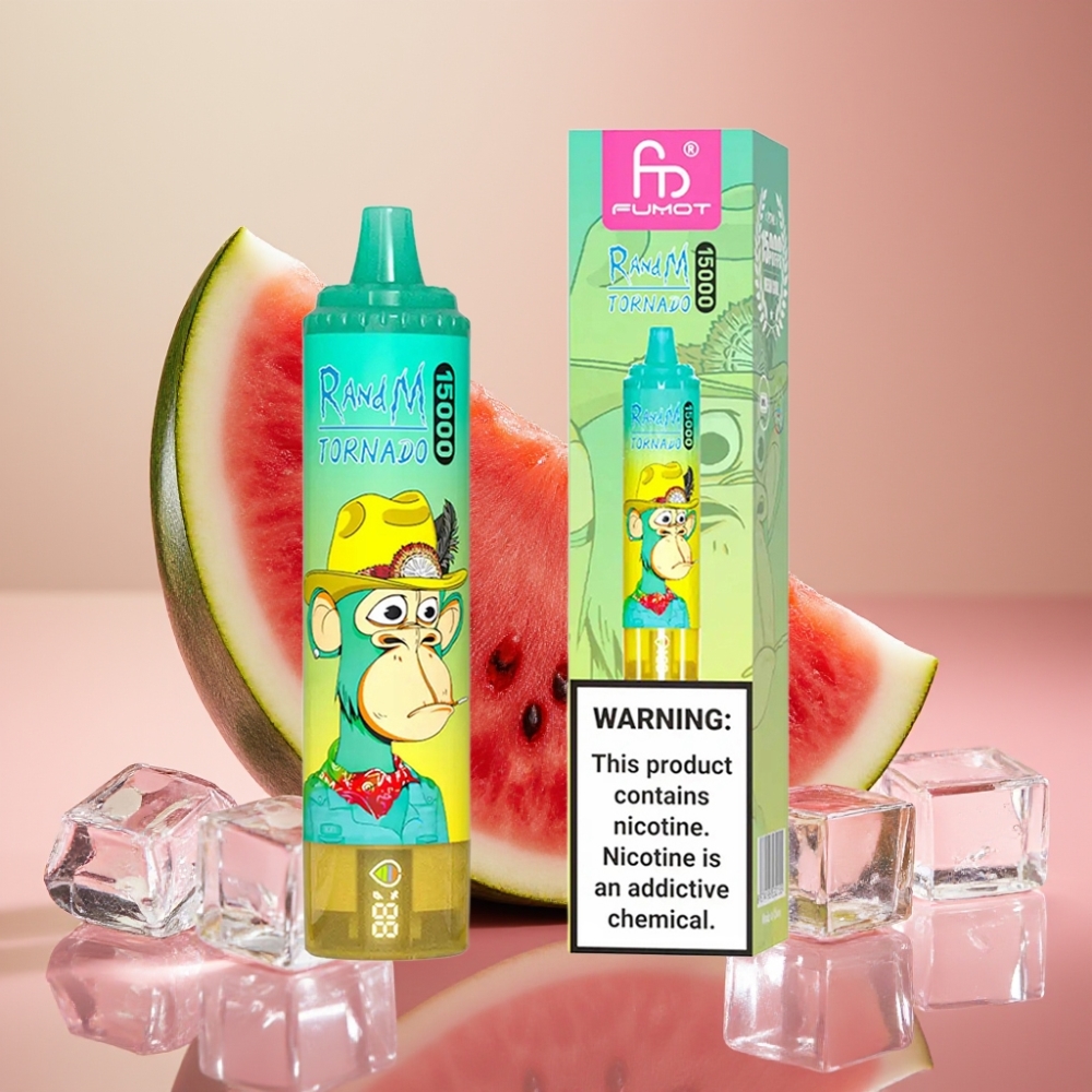 Fumot RandM Tornado 15000 Puffs Vandmelon Is 25ml 850mAh Mesh Coil