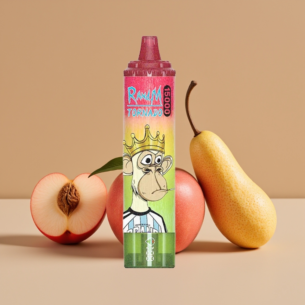 Fumot RandM Tornado 15000 Puffs Æble Fersken Pære 25ml 850mAh Mesh Coil