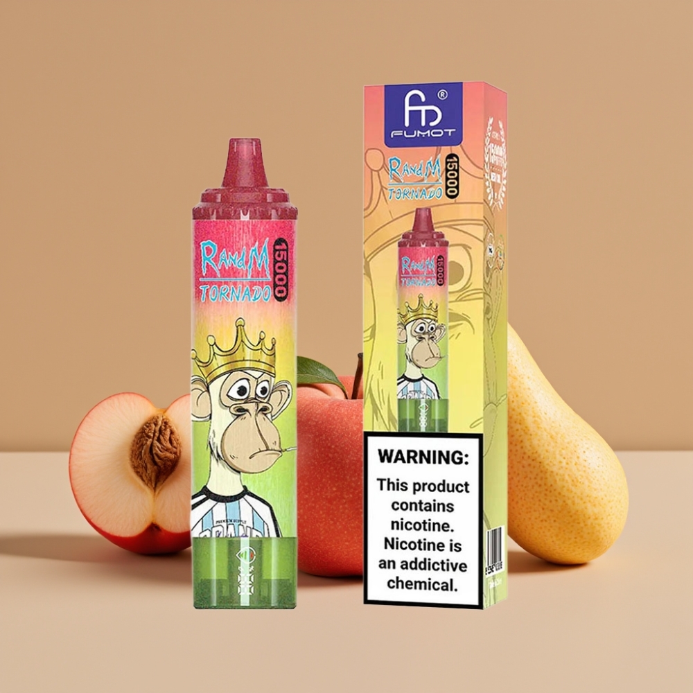 Fumot RandM Tornado 15000 Puffs Æble Fersken Pære 25ml 850mAh Mesh Coil