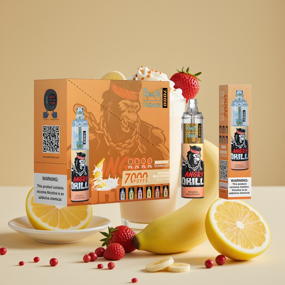 Fumot Tornado 7000 Puffs 14ML Banan Milkshake Type-C Luftjusterbar