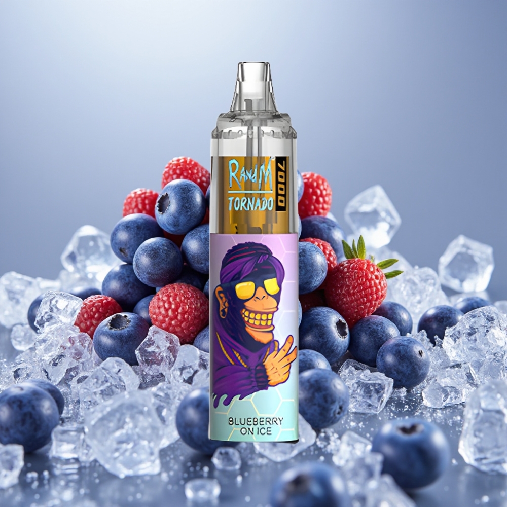 Fumot Tornado 7000 Puffs 14ML Blåbær På Is Disposable Vape