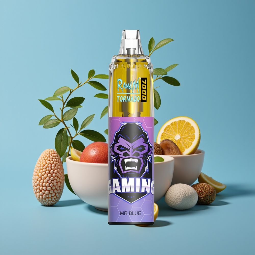 Fumot Tornado 7000 Puffs 14ML Dr. Blå Type-C RGB Luftjusterbar