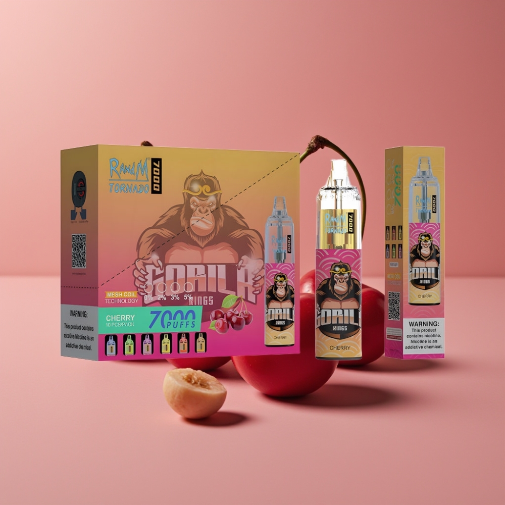 Fumot Tornado 7000 Puffs 14ML E-liquid Kirsebær Disposable Vape