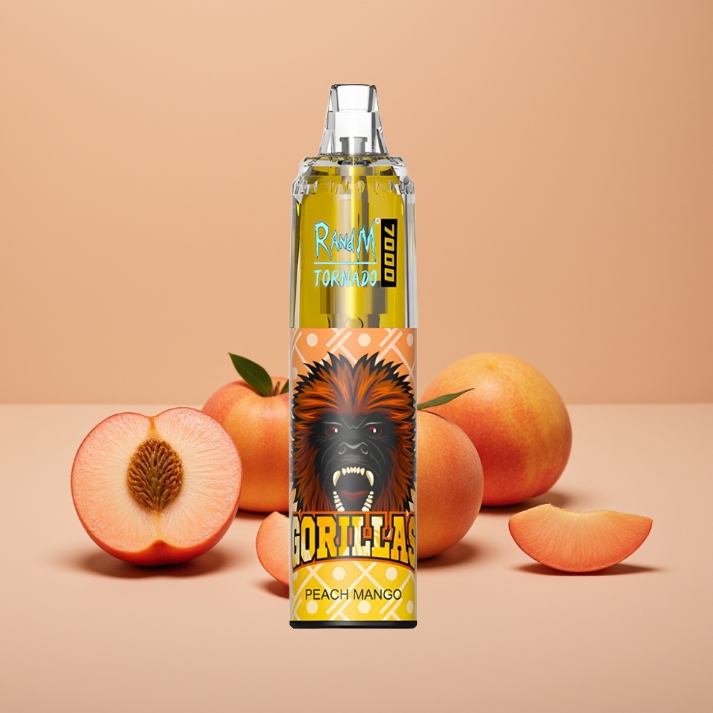 Fumot Tornado 7000 Puffs 14ML Fersken Mango Type-C RGB Luftindstilbar