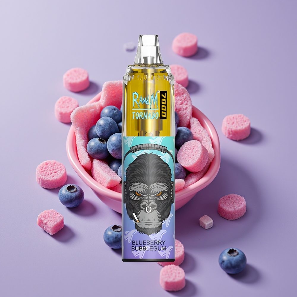 Fumot Tornado 7000 Puffs 14 ML Bluhedgummi Luftjusterbar Type-C RGB