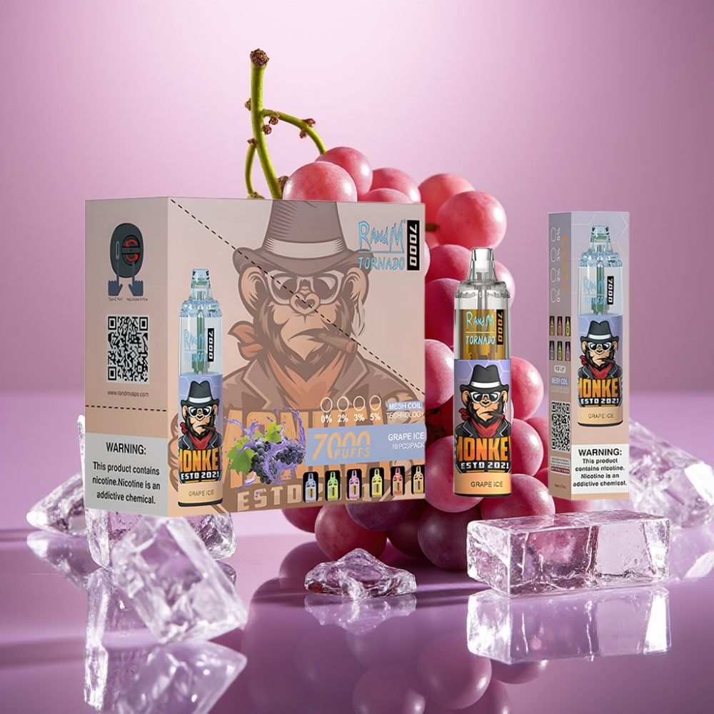 Fumot Tornado 7000 Puffs 14 ML Type-C RGB Luftjusterbar Vinsis Disposable Vape