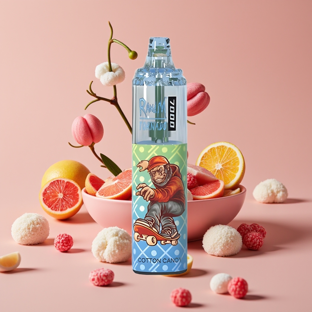 Fumot Tornado 7000 Puffs Disposable Vape 14ML E-liquid Bombastisk Slik & Type-C