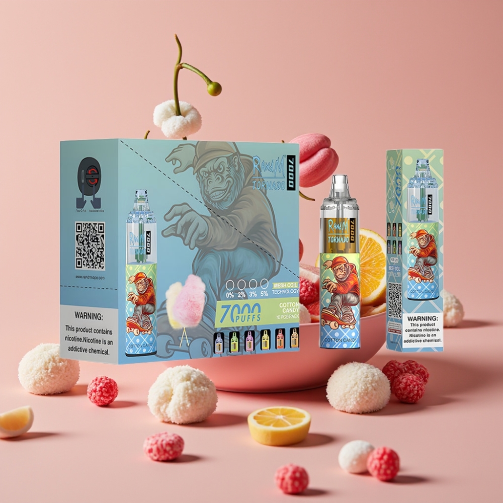 Fumot Tornado 7000 Puffs Disposable Vape 14ML E-liquid Bombastisk Slik & Type-C