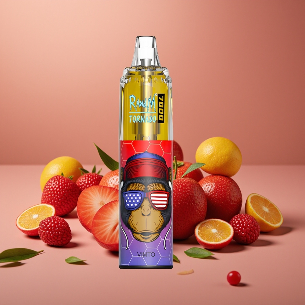 Fumot Tornado 7000 Puffs Disposable Vape Vimto & RandM 14ML Mesh Coil Type-C
