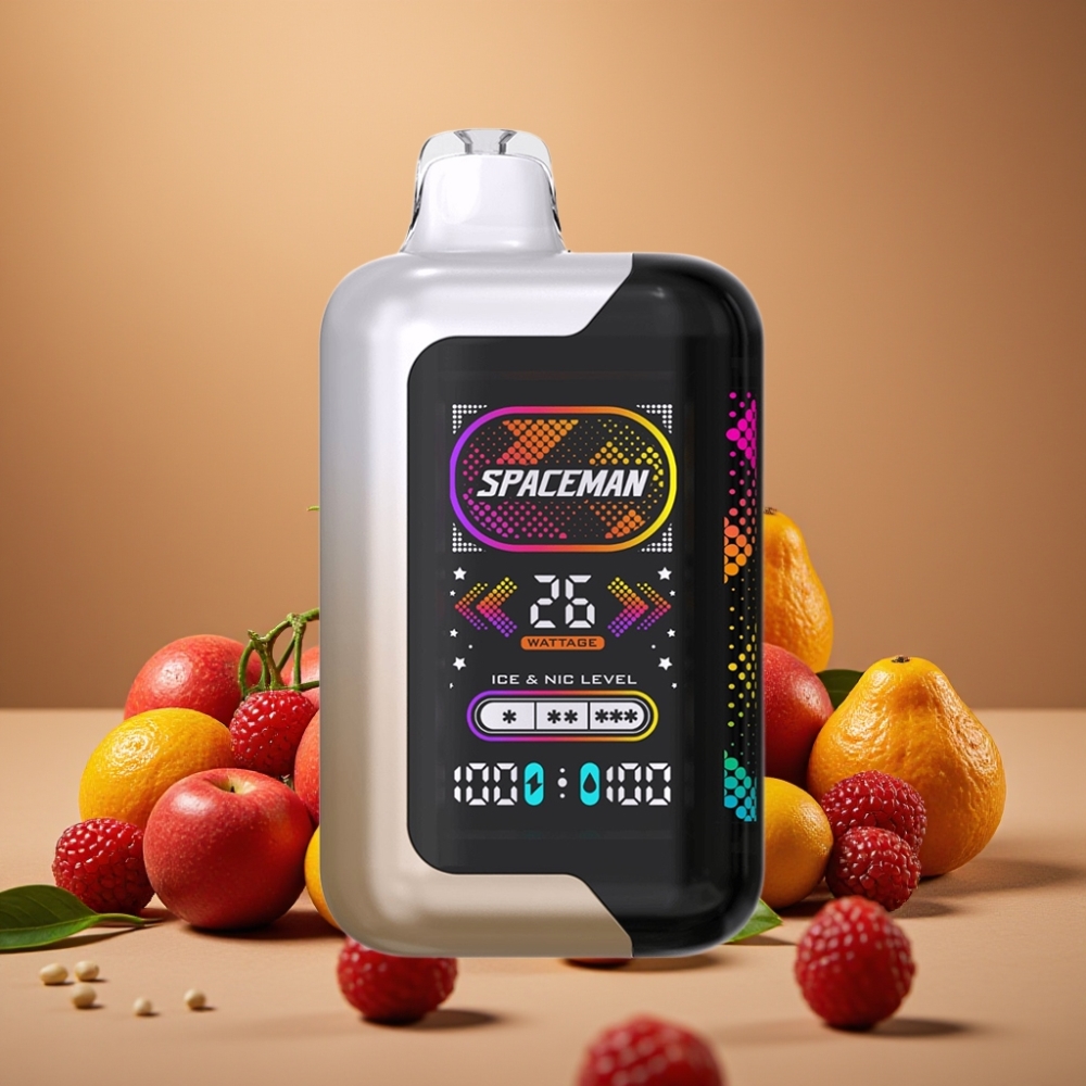 SMOK SPACEMAN SP40000 Zero Nikotin Disposable 20ml 40000 Puffs 1000mAh Skærm