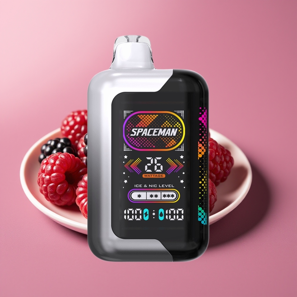 SMOK Spaceman SP40000 0mg Nikotin 20ml Opladelig Disposable med Skærm og Rainbow Lys