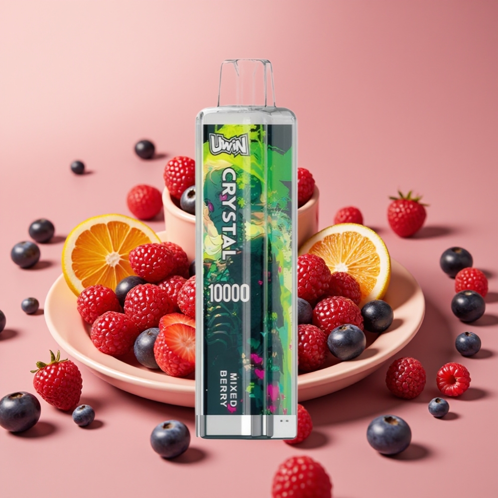 UWIN Crystal 10000 Puffs 18ml 650mAh Type-C Blandet Bær