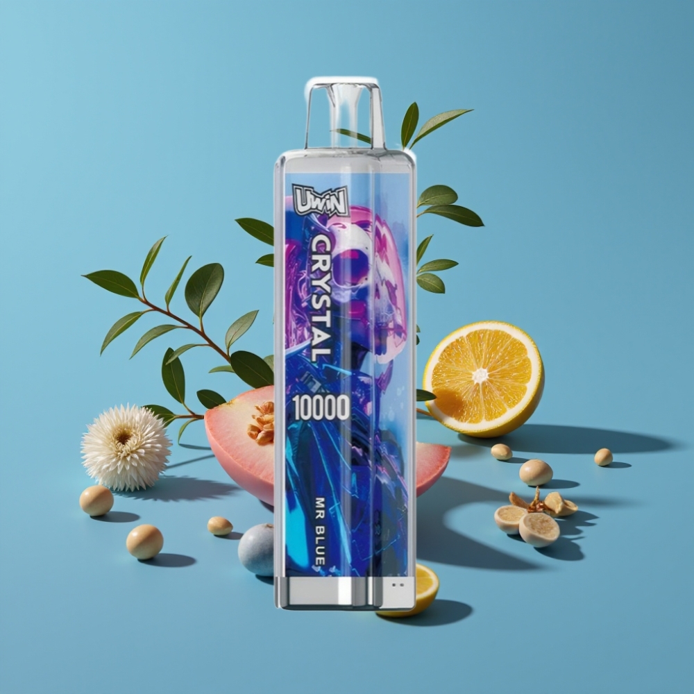 UWIN Crystal 10000 Puffs 18ml 650mAh Type-C Hr. Blå