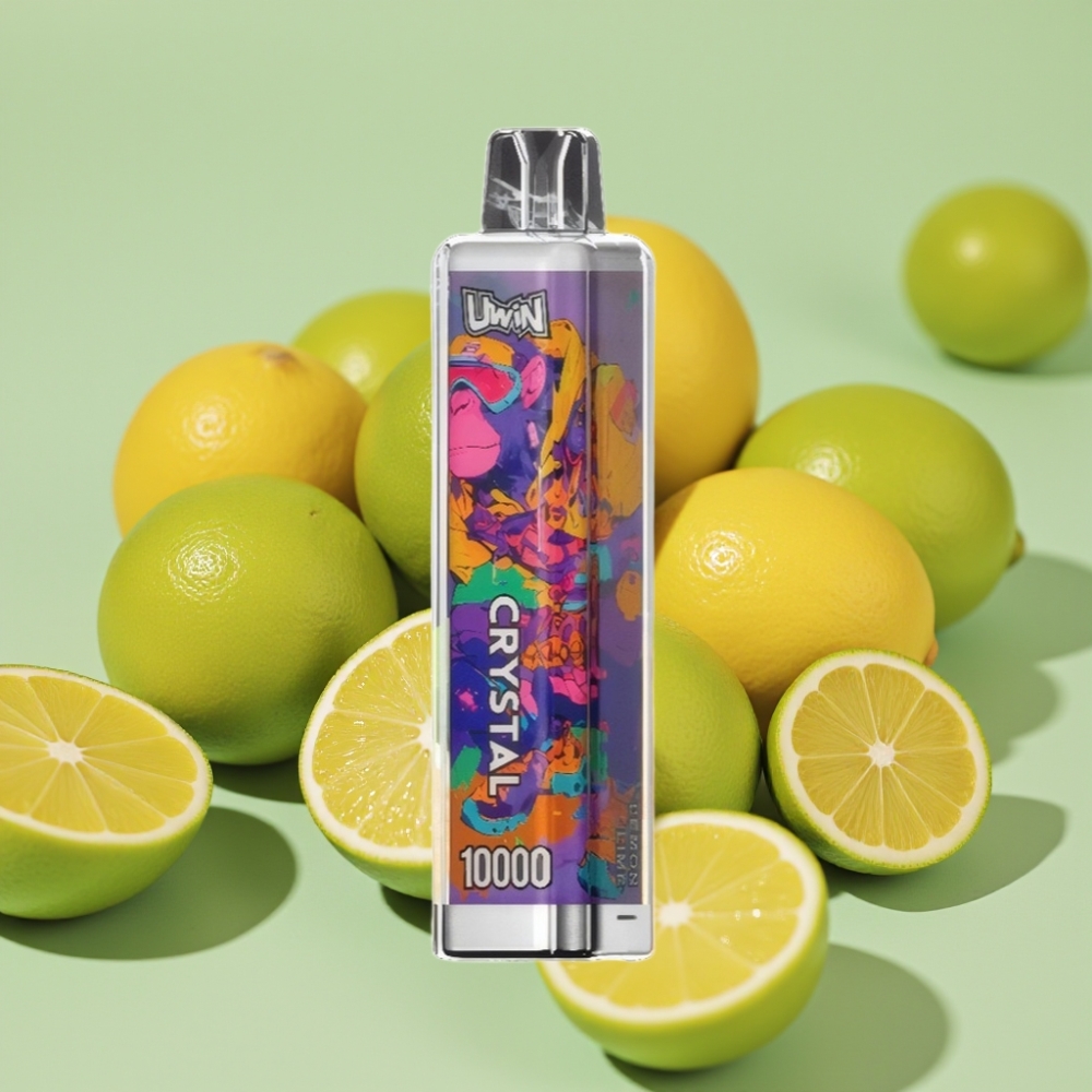 UWIN Crystal 10000 Puffs Genopladelig Vape Citron Lime 18ml Type-C RGB
