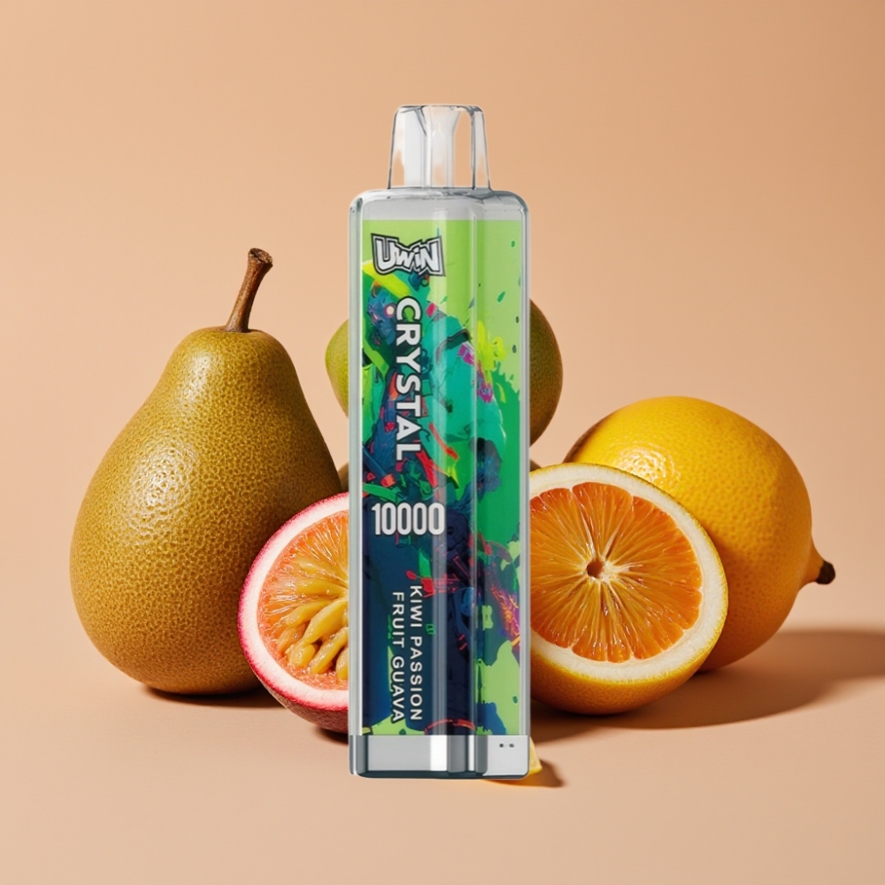 UWIN Crystal 10000 Puffs Tobaksfri E-Cigaret med Kiwi Passionsfrugt Guava & RGB-lys