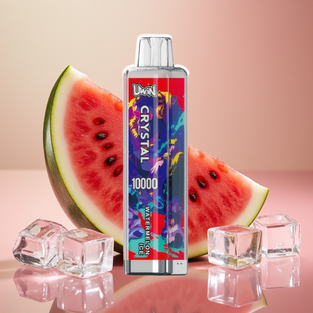 UWIN Crystal 10000 Puffs Vandmelon Is 18ml 650mAh Type-C RGB