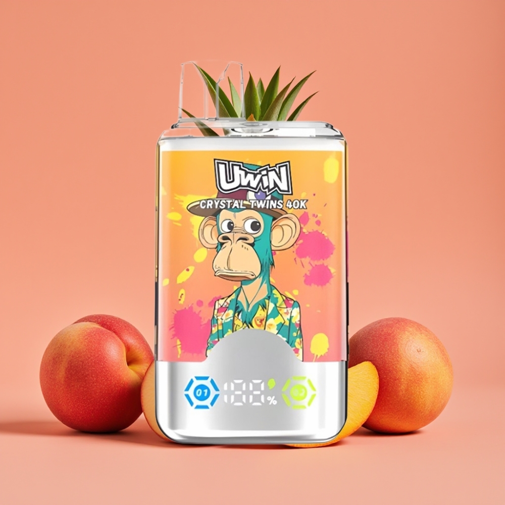 UWIN Crystal Twins 40000 Puffs Fersken Mango Ananas Red Bull 32ml Type-C