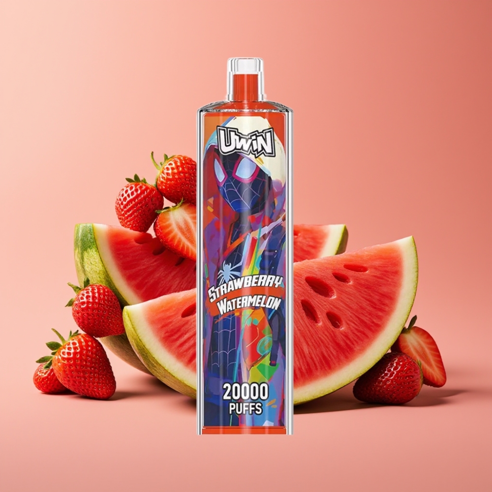 Uwin Shisha Hookah Crystal 20000 Puffs Jordbær Vandmelon 22ml Type-C Mesh Coil